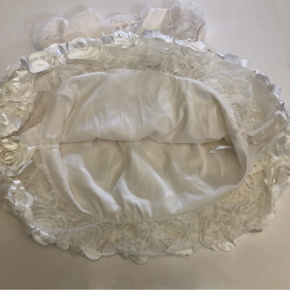 Nanette Baby® Girl Leopard Trim Short Puff Sleeve Mesh Knit Rosette Dress Sz 24M - Picture 8 of 11